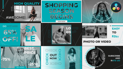 Diashow zum Saisonverkauf für DaVinci Resolve