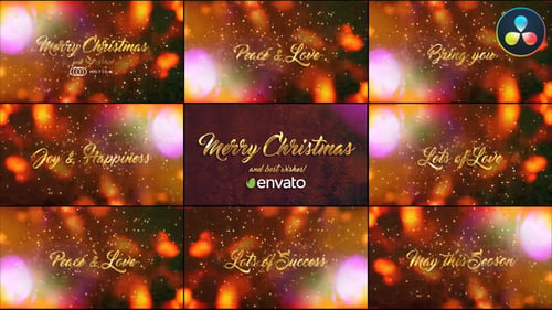 Christmas Greeting Titles for DaVinci Resolve