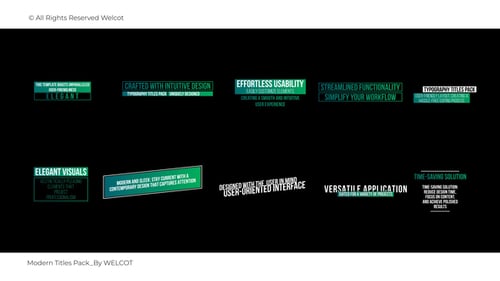 Modern Titles Pack | MOGRT
