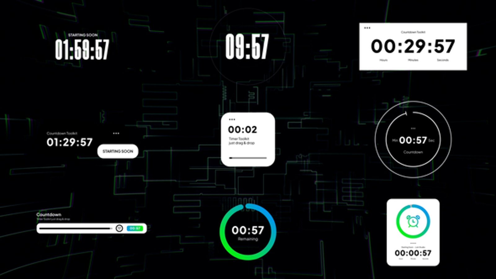 Modern Digital Countdown Timer Toolkit for Events and Broadcasts ...
