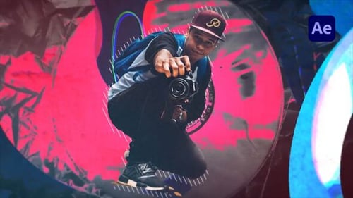 Dynamic Glitch Opener with Neon Lines and Typewriter Text