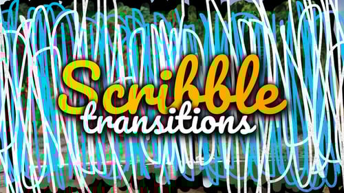 Dynamic Hand-Drawn Scribble Line Video Transitions Pack