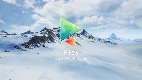 3D Winter Mountain Logo Reveal Opener