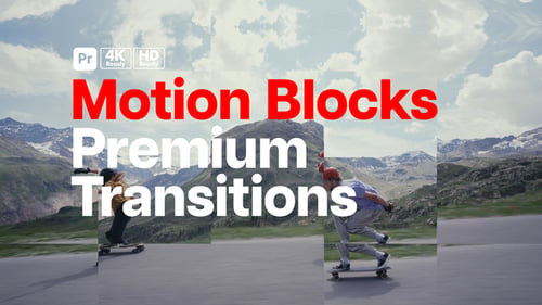 Premium Transitions Motion Blocks for Premiere Pro - Dynamic Block Motion Transition Pack