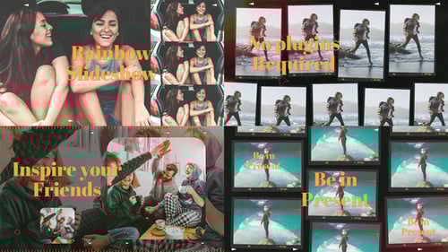 Energetic Vintage Photo Slideshow with Film Strip Effects