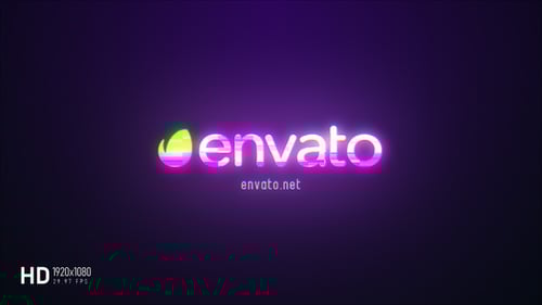 Fast Digital Glitch Logo Reveal Opener
