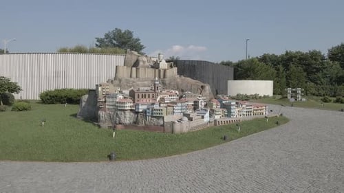 Flying over beautiful park "Georgia in Miniatures"