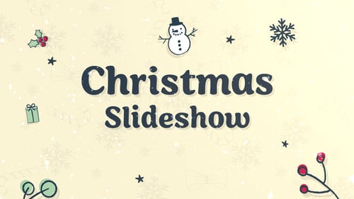 Christmas Slideshow with Festive Hand-Drawn Icons