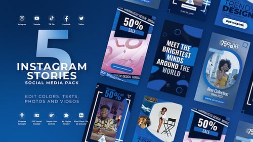 Vertical Instagram Reel Blue