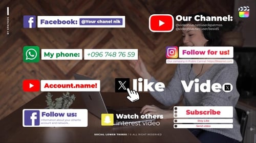 Animated Social Media Lower Thirds Kit