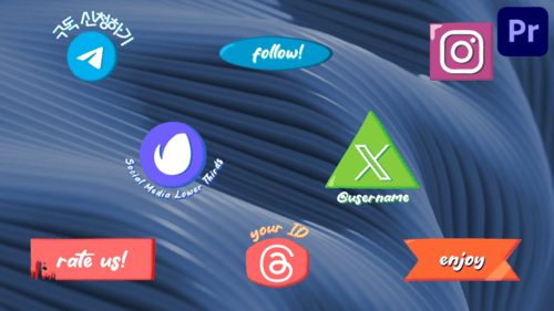 Hand Drawn Social Media Lower Thirds for Premiere Pro