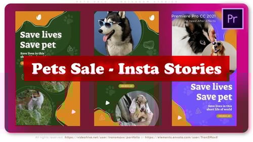 Animated Pet Instagram Story Templates with Wavy Shapes