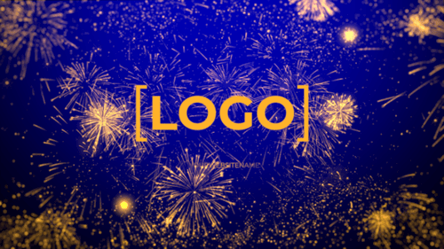 Sparkling New Year Logo Intro with Festive Fireworks
