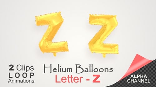 Ballons à l'hélium doré avec lettre — Z
