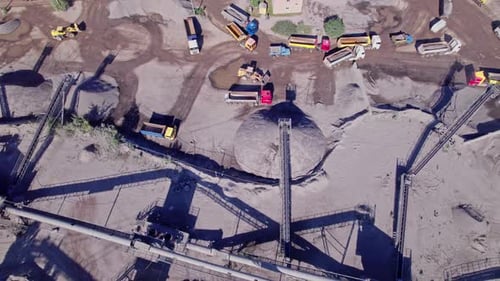 Stone Sorting Conveyor Belt in a Large Quarry
