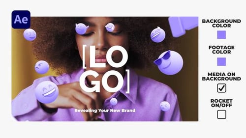 3D Social Media Logo Reveal