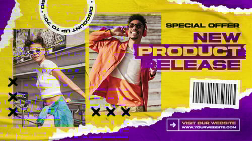 Dynamic Grunge Fashion Sale Promo Video Template