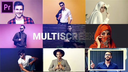 Rythmic Smooth Dynamic Opener Multiscreen Slideshow MOGRT for Premier Pro