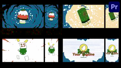 Animated Christmas Logo Reveal with Morphing Holiday Elements