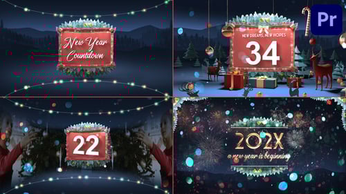 Festive Holiday Countdown and Happy New Year Celebration