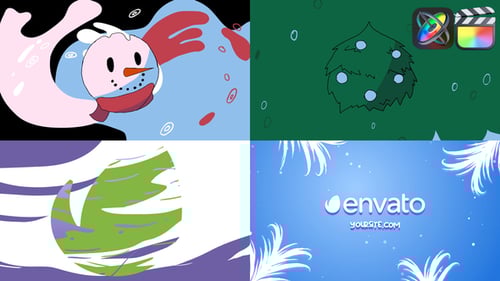 Festive Morphing Christmas Character Logo Reveal