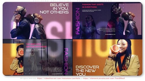 Modern Fashion Slideshow with Dynamic Text Animation