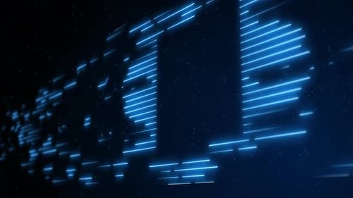 Futuristic Digital Network Data Flow Background