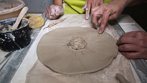 Working In The Ceramic Workshop 1