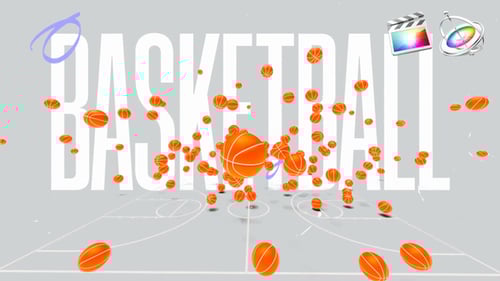 Dynamic Basketball Intro with Animated Text and Sketch Accents