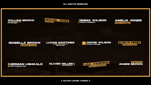 Glitch Lower Thirds | After Effects