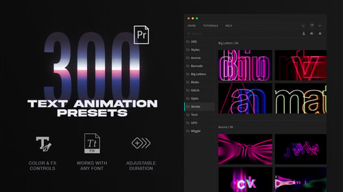 Dynamic Glowing Glitch Text Animations
