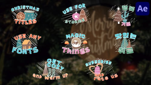 Cartoon Christmas Titles and Animated Holiday Graphics