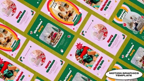 Merry Christmas Retro Instagram Stories | Mogrt