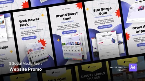 Social Media Reels - Website Promo After Effects Template