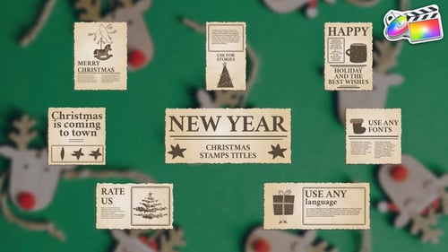 Vintage Christmas and New Year Stamp Titles
