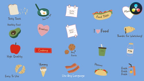 Playful Animated Food and Drink Title Graphics