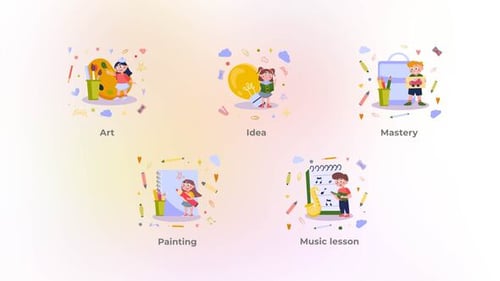 Artistic Objects - School Illustration