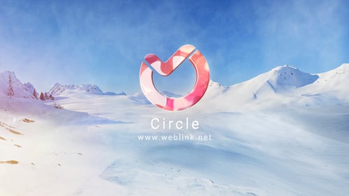 Winter Mountain Logo Reveal with Glossy 3D Effect