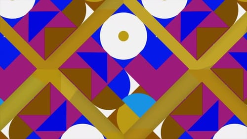 Colorful Abstract Geometric Looping Pattern Background