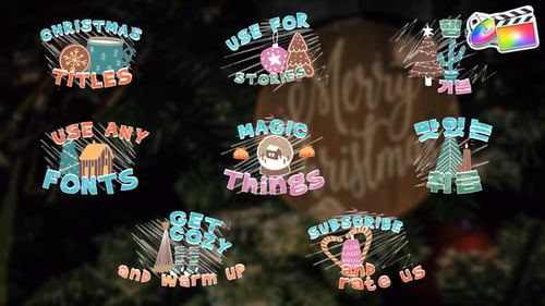 Titres de dessins animés de Noël pour FCPX