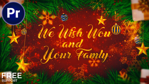 Animated Christmas and New Year Greeting Card Template