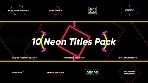 Dynamic Neon Text Title Animations
