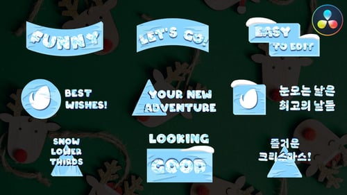 Snow Lower Thirds | DaVinci Resolve