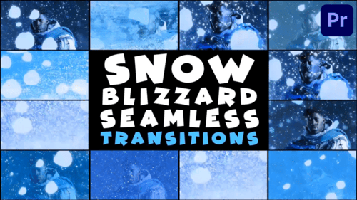 Snow Blizzard Seamless Transitions | Premiere Pro MOGRT