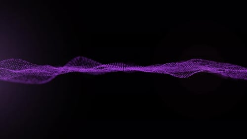Abstract Purple Wave Particles Seamless Loop