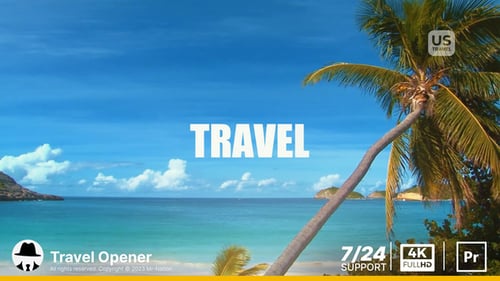 Dynamic Travel Montage Opener with Modern Typography