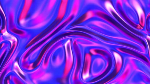 Abstract Fluid Iridescent Purple Blue Liquid Flowing Background