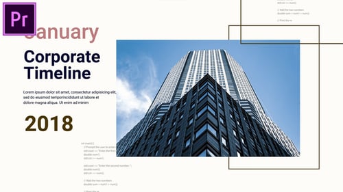 Corporate Company Timeline Slideshow MOGRT for Premier Pro