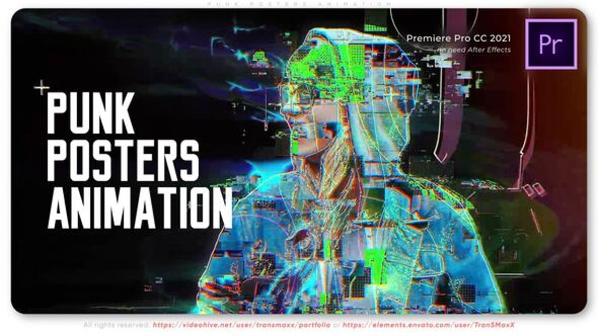 Punk Posters Animation, Titles ft. adobe premiere & big titles - Envato