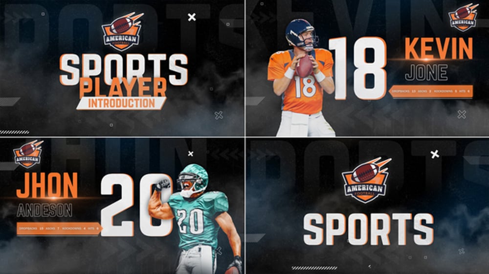 Sports Player Introduction, Broadcast Packages ft. american football ...